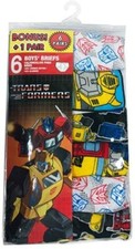 Transformers 6 PC Briefs Underwear Boy Size 6