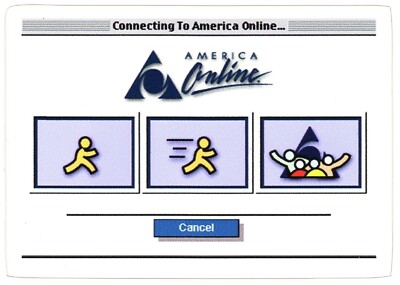 AOL Instant Messenger (AIM) Login Screen Logo Sticker (reproduction)