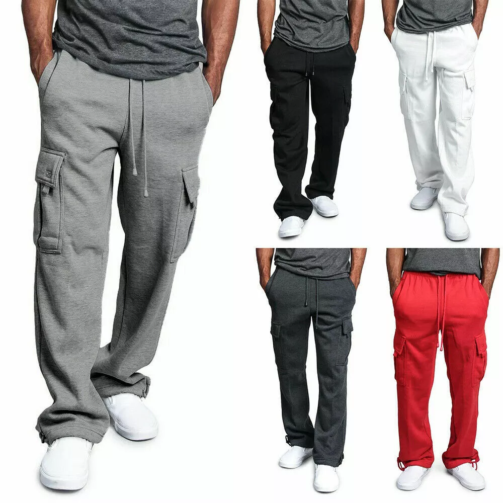 Men's fleece cheap pants with pockets