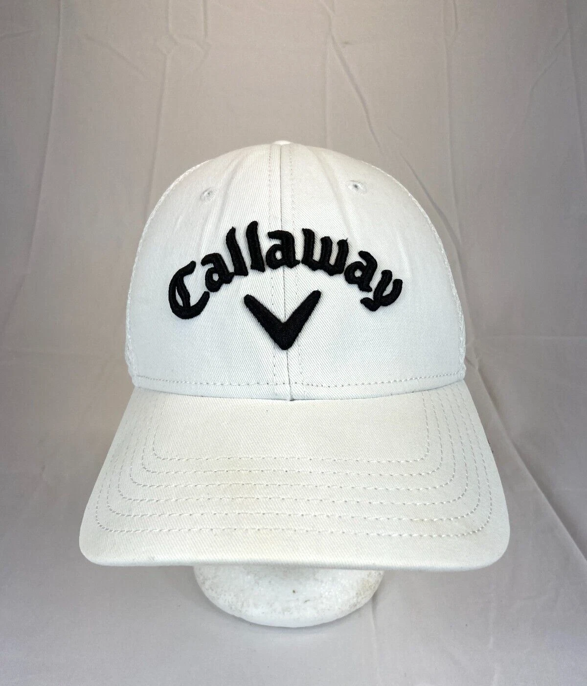 Callaway Golf Baseball Cap Strapback Hat White Breathable Active Wear Casual