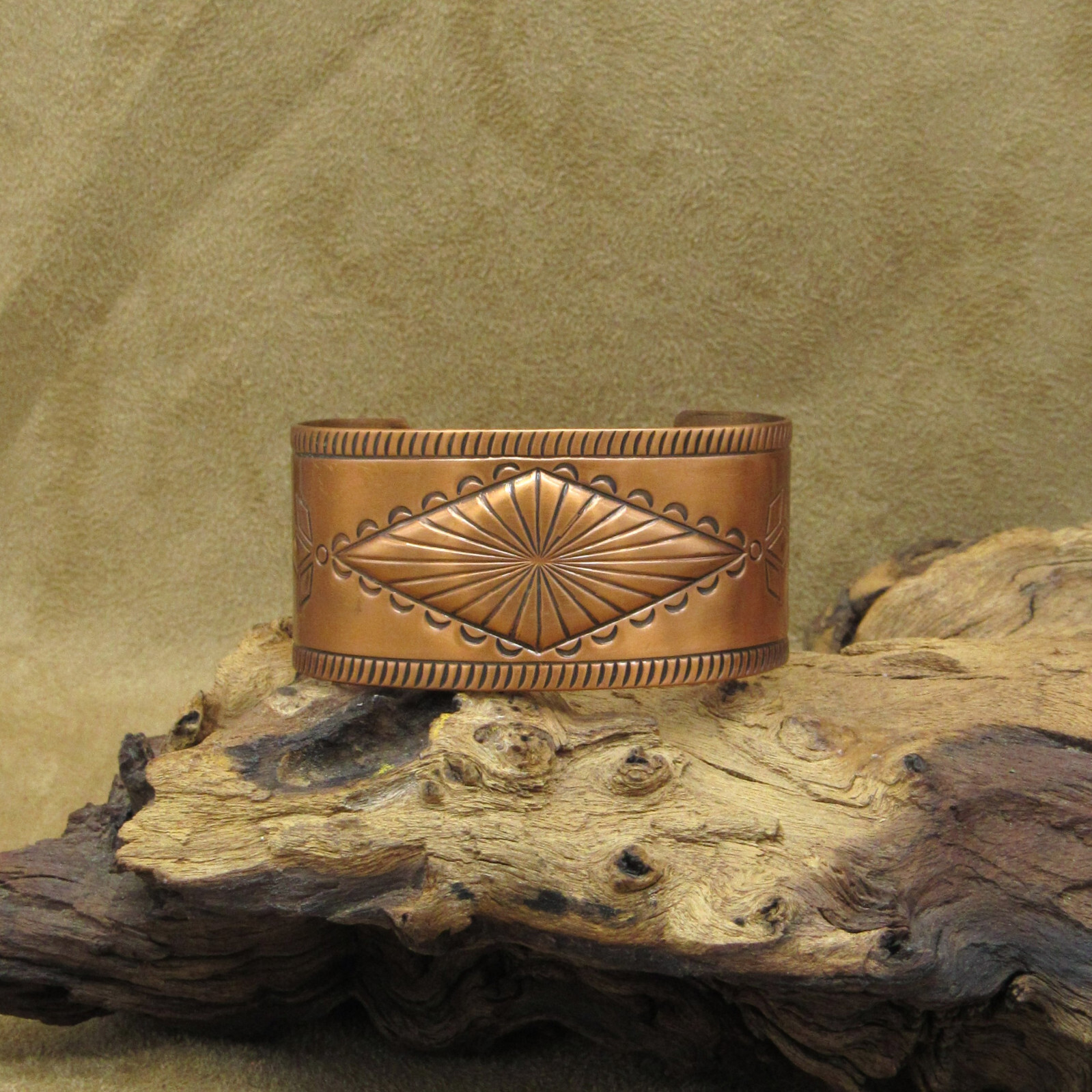 Vintage Bell Trading Post Stamped Repousse Copper… - image 1