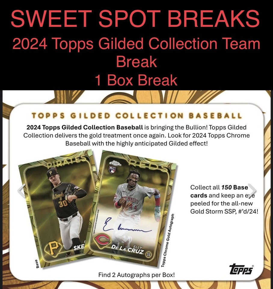 Chicago Cubs 2024 Topps Gilded Collection Chrome 1x Hobby Box Break 3