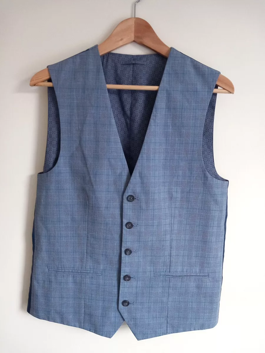 Next blue outlet waistcoat
