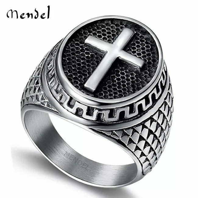 PYTALI Cross Ring for Men Sterling Silver Religious Christian Jewelry  Oxidized Men's Ring Vintage Retro Jewelry (4)|Amazon.com