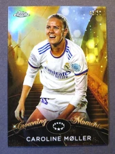 2022/23 Topps Chrome UEFA Women's Soccer Caroline Moller Gold Card 45/50 SSP!