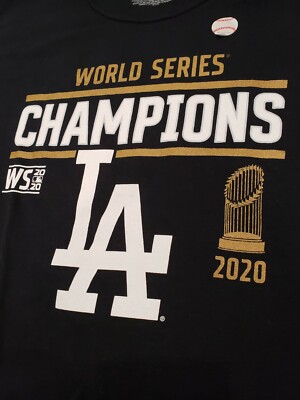 新品未開封！Fanatics MLB Los Angeles Dodgers MLB LA Dodgers 2020 World Series Champions Fanatics Blue T