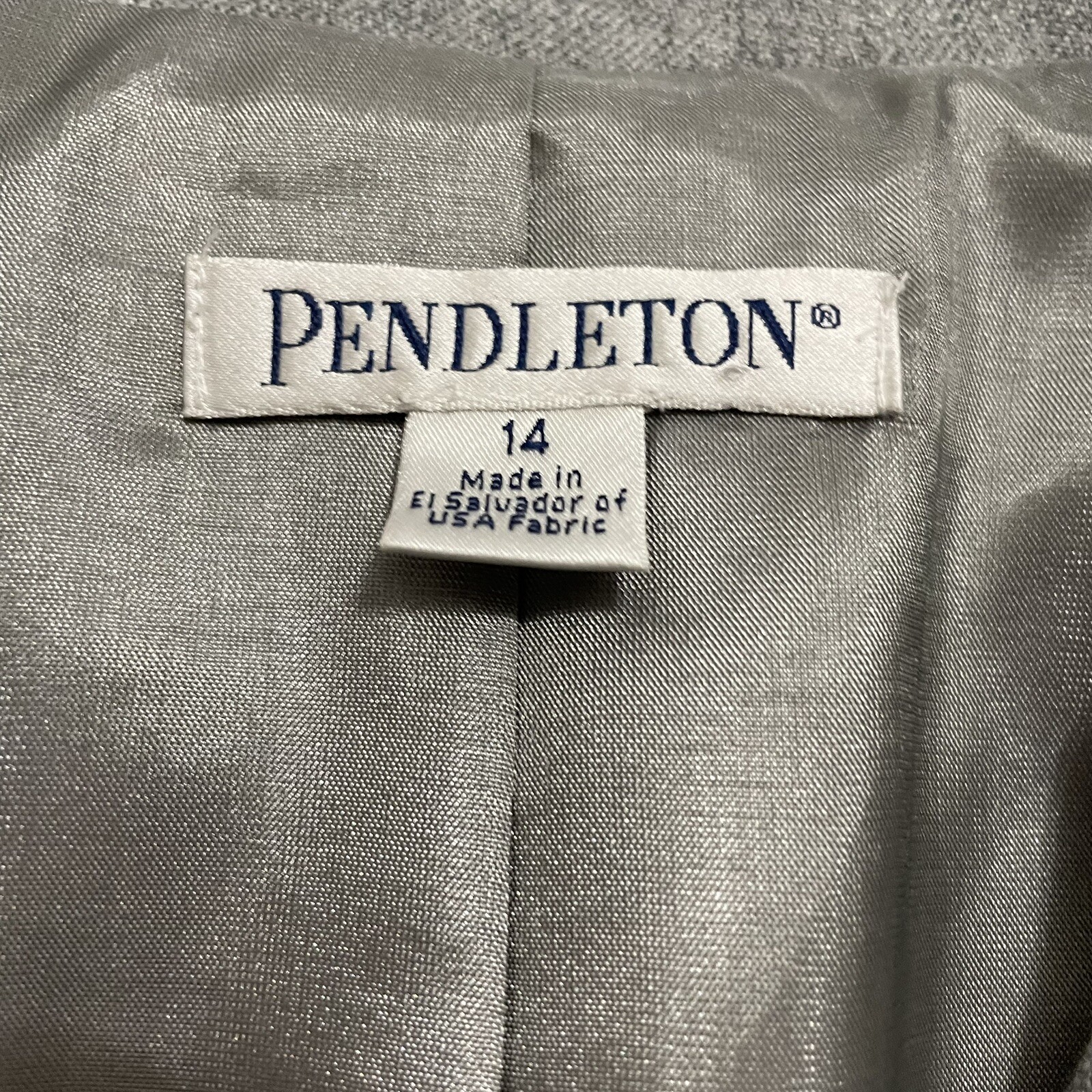 Pendleton Gray 100% Virgin Wool 2 Button Notch Co… - image 4