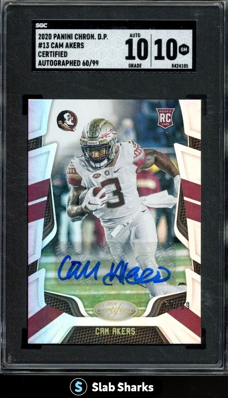 Cam Akers Panini Chronicles Draft Picks Certified Rookies #13 Signature