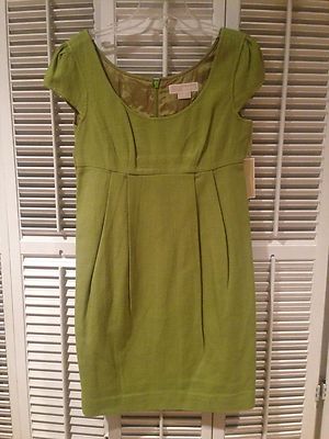 Michael Kors empire waist dress Sz 2 leaf green | eBay