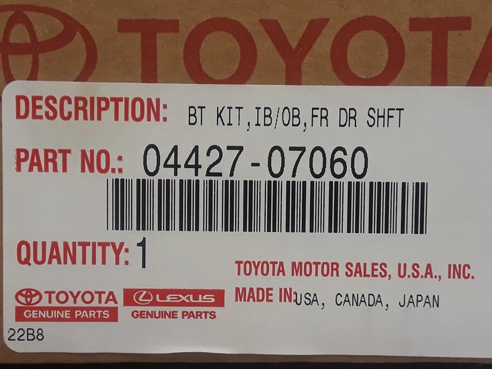 Kit de arranque eje CV derecho Toyota Avalon 2005-2012 genuino OEM OE Foto 3 de 3