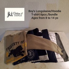 Boys Longsleeve/Hooodie Tee-Shirt 6pcs./ Bundles