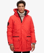 Image of ORIGINAL SUPERDRY CITY PADDED PARKA JACKET SUNSET RED SIZE M UK NEW NO TAGS