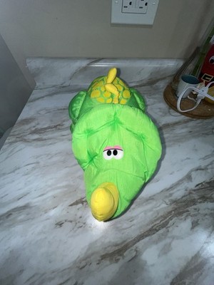 Vintage 1992 Fisher Price Puffalump Dino Roars Green Triceratops Dinosaur Plush