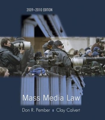 Mass Media Law Paperback Clay, Pember, Don R. Calvert