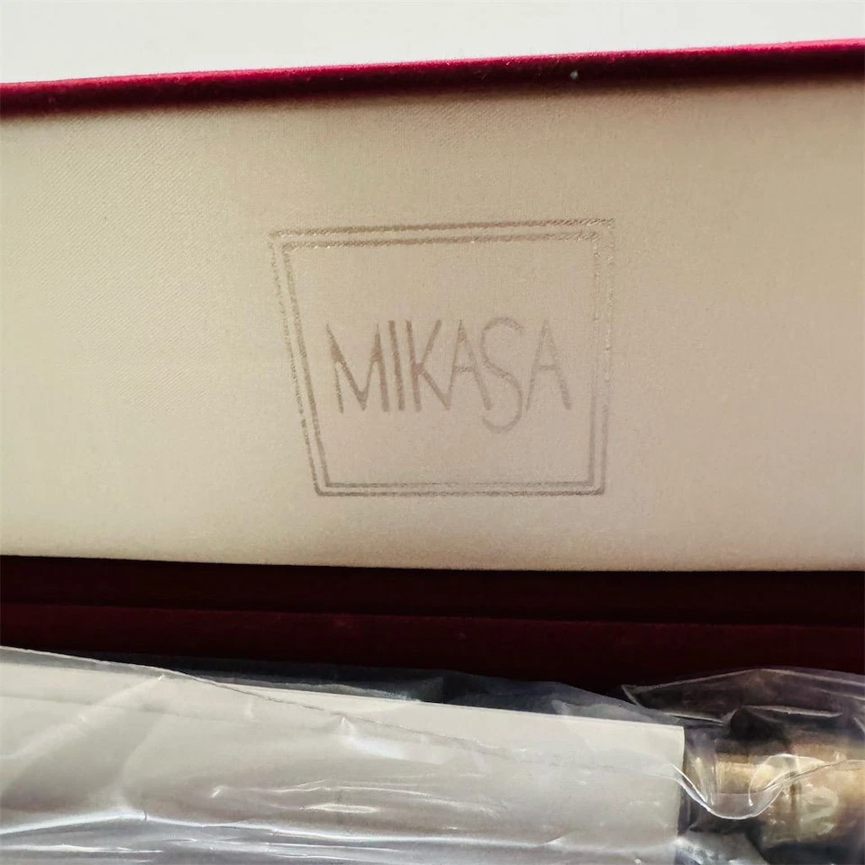 Conjunto de faca e garfo Mikasa Rousseau escultura banhado a prata esterlina e cristal - Imagem 2 de 4