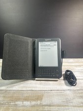 Amazon Kindle Keyboard 3rd Gen D00901 Bundle w/New Battery, Leather Case w lite