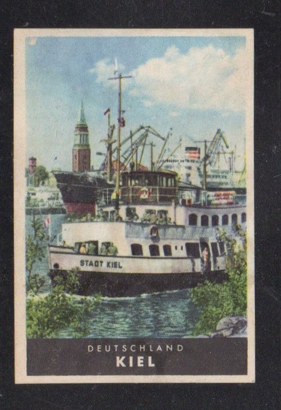 German Tourism Advertising Stamp - Kiel Waterfront - Boat