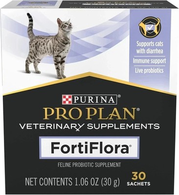 Purina FortiFlora 30 Sachets For Cats Probiotic Pro Plan Veterinary Supplement