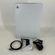Sony PlayStation 5 Digital Edition Console White 825GB w/ Controller - Very Good