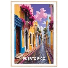 Puerto Rico Travel Poster Printable Wall Art Instant Hanging Decor New Home Gift