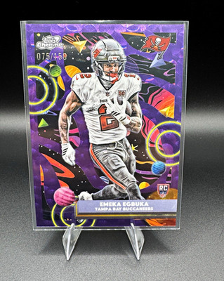 2025 Topps Cosmic Chrome Emeka Egbuka Purple Nebula Refractor RC /150 Buccaneers