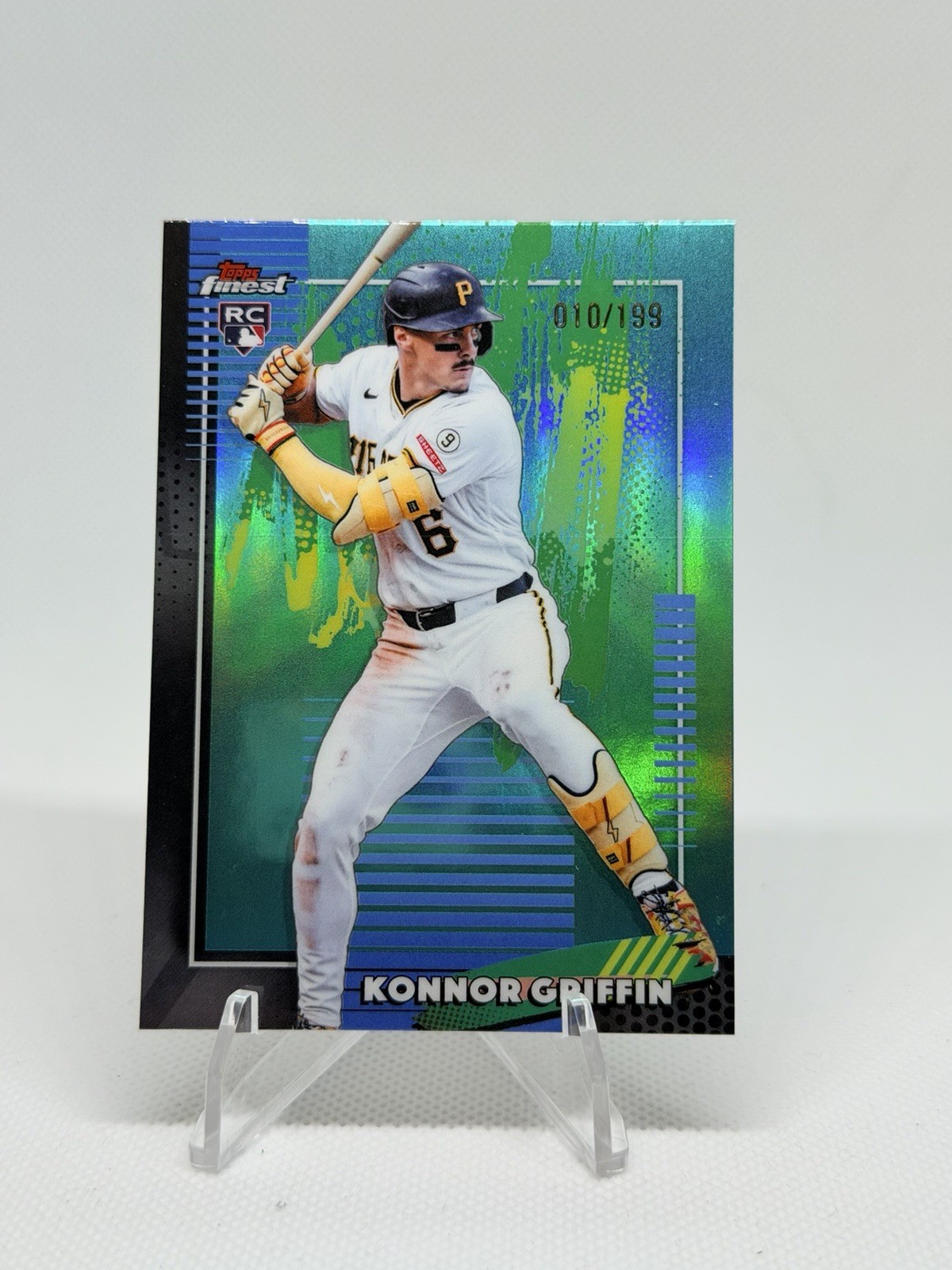 2026 Topps Finest - Common Konnor Griffin #6 Aqua Refractor /199 (RC) Pirates
