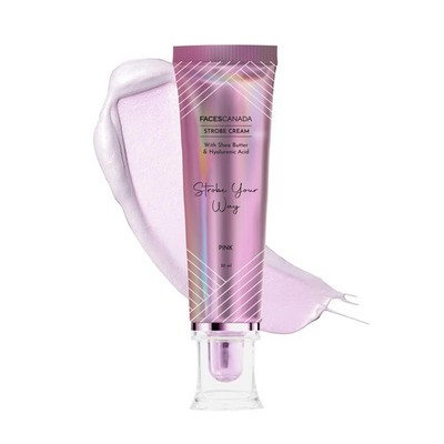 FACES CANADA Strobe Cream-Pink,30ml | Primer+Highlighter+Moisturizer |