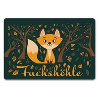 FußMatte In 40X60 Cm Ohne Rand Mit Niedlichem Fuchs Im Wald Und Herbst Motiven