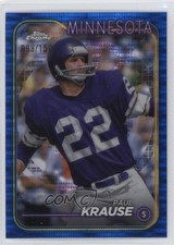 2024 Topps Chrome Blue Sonar Refractor 98/150 Paul Krause #118 HOF e6p