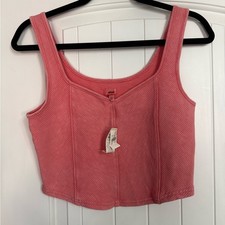 Aerie NWT pink cropped tank Size Large