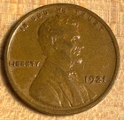 1921 Lincoln Wheat Cent Penny - EF-XF Condition