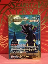 Pokémon gold metal Inspired Card Umbreon Vmax For Display Art Gift