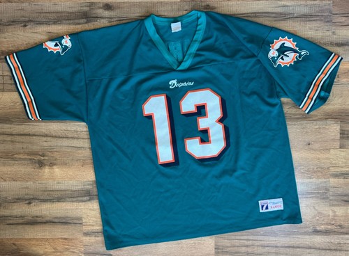 Vtg 90s Miami Dolphins Dan Marino 13 Jersey Logo 7 Made In USA Pristin