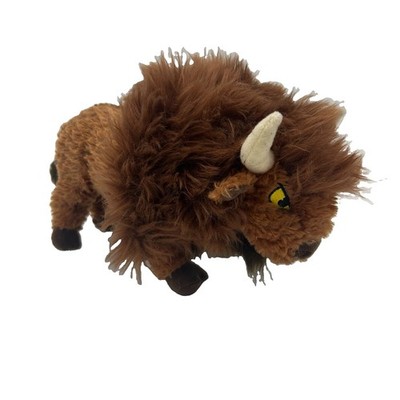 Bison Plush Stuffed Animal Brown Buffalo Ox Bull Cute Cuddle Toy 9''