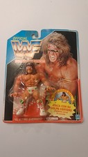 1990 Hasbro WWF Ultimate Warrior - Series 2 White Trunks Spanish Card Flat