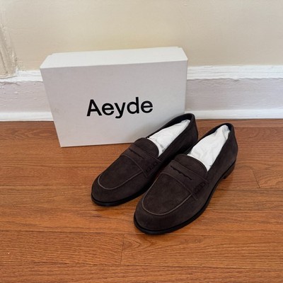 NWT AEYDE Oscar Moka Suede Leather Loafers Women s Size 42