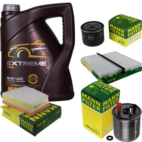 Inspektionspaket 5L Mannol Extreme 5W-40 FüR Renault Kangoo Express 1.5 Dci 85-image