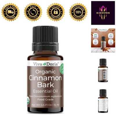 15 mL Organic Cinnamon Bark Oil - Warm Aromatic Essential Oil from Sri Lanka