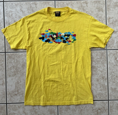 FTC For The City Skate Men's Short Sleeve Large Yellow T-Shirt Classic Skate Tee