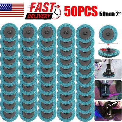 50PCS 2 inch Fine Surface Conditioning Discs Roll Lock Die Grinder Sanding Pads
