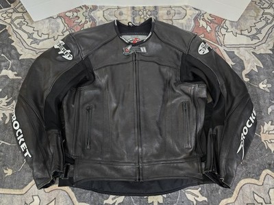Joe Rocket GPX R Leather Motorcycle Jacket 48 XXL Men Armored LINER Racing 