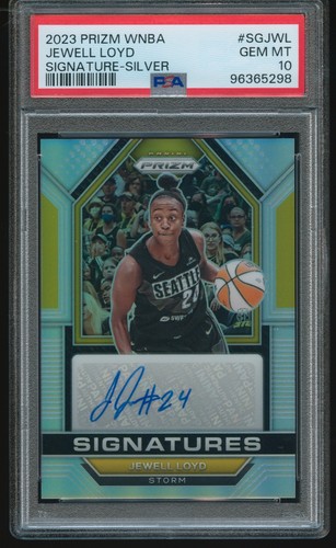 Jewell Loyd 2023 Panini Prizm WNBA Signatures Silver Prizm Auto PSA 10