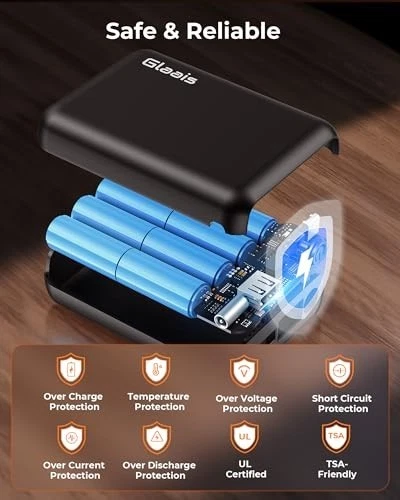 Heated Vest Battery Pack 18400mAh 5V/7.4V Rechargeable Power Bank with LED Indic image 6