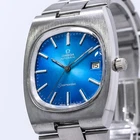 OH Serviced *NEAR MINT* Vintage 1974 OMEGA Seamaster Cal.1012 Auto Blue 36mm Men