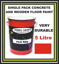 FLOOR PAINT ( 5 Litre ) DURABLE POLY PLUS FOR CONCRETE - WOODEN FLOORS  TILE RED