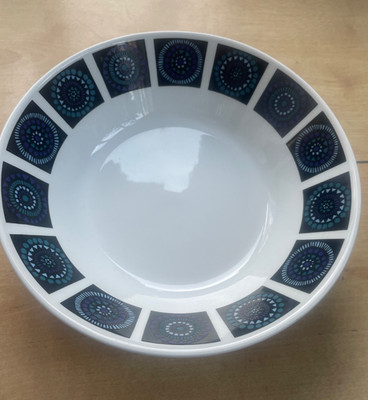 Vintage Madeira Midwinter Servierschale 8''x 3'' tief Retro geometrisch 1970er Design
