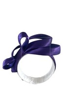 New Kentucky Derby Fascinator Headband Royal Purple Satin Loops Hat