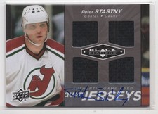 2010-11 Upper Deck Black Diamond Jerseys Quad AUTO Peter Stastny Auto 2/5 New