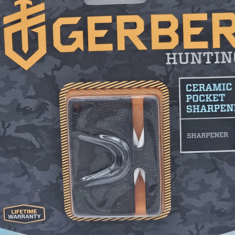Afilador de bolsillo de cerámica Gerber Hunting nuevo sellado - negro Foto 2 de 4