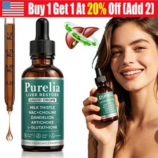 Purelia Liver Restore Drops Complete Liver Detox Support Supplement 60ml